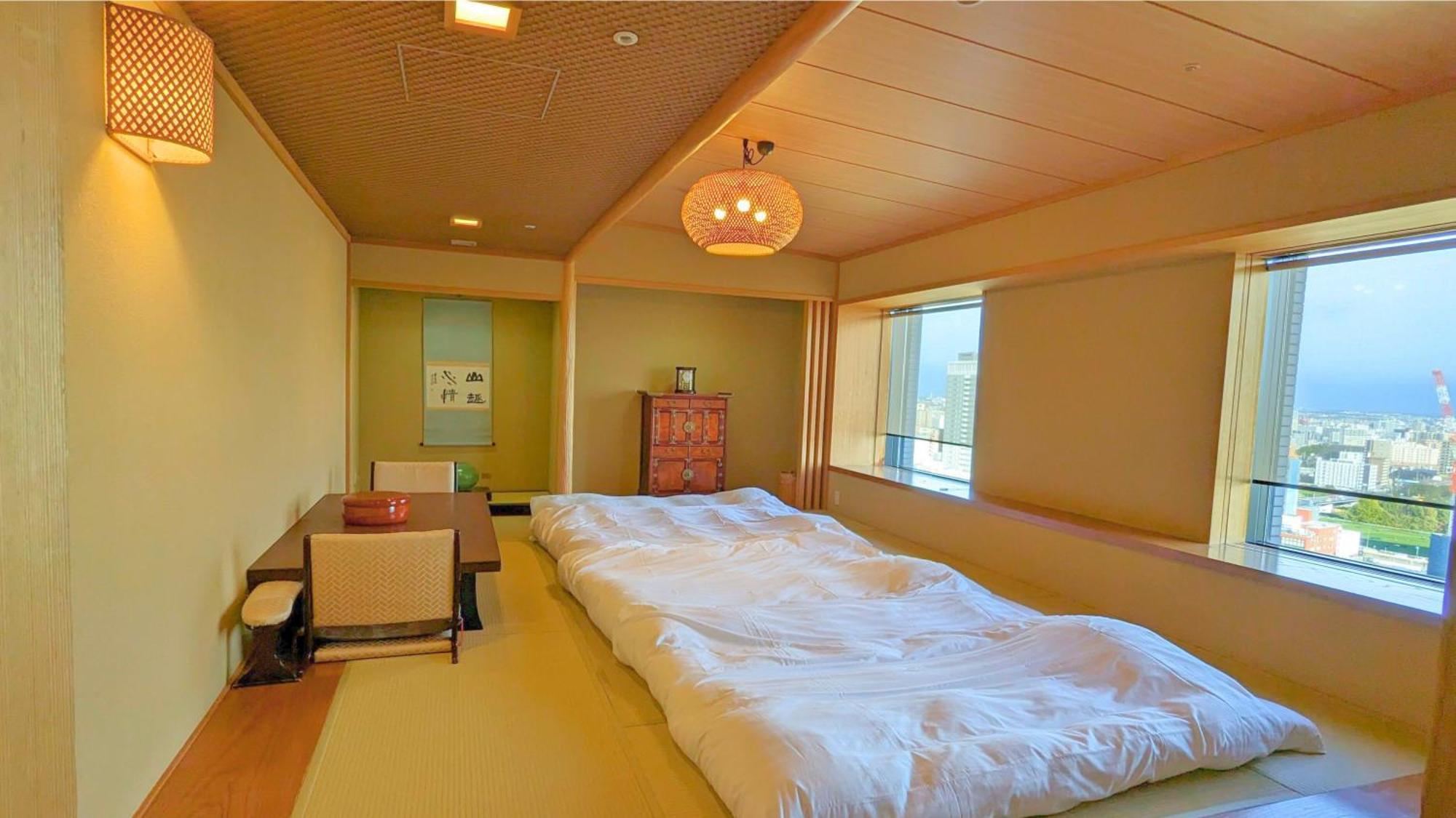 Premier Hotel Nakajima Park Sapporo Exteriör bild A futon room