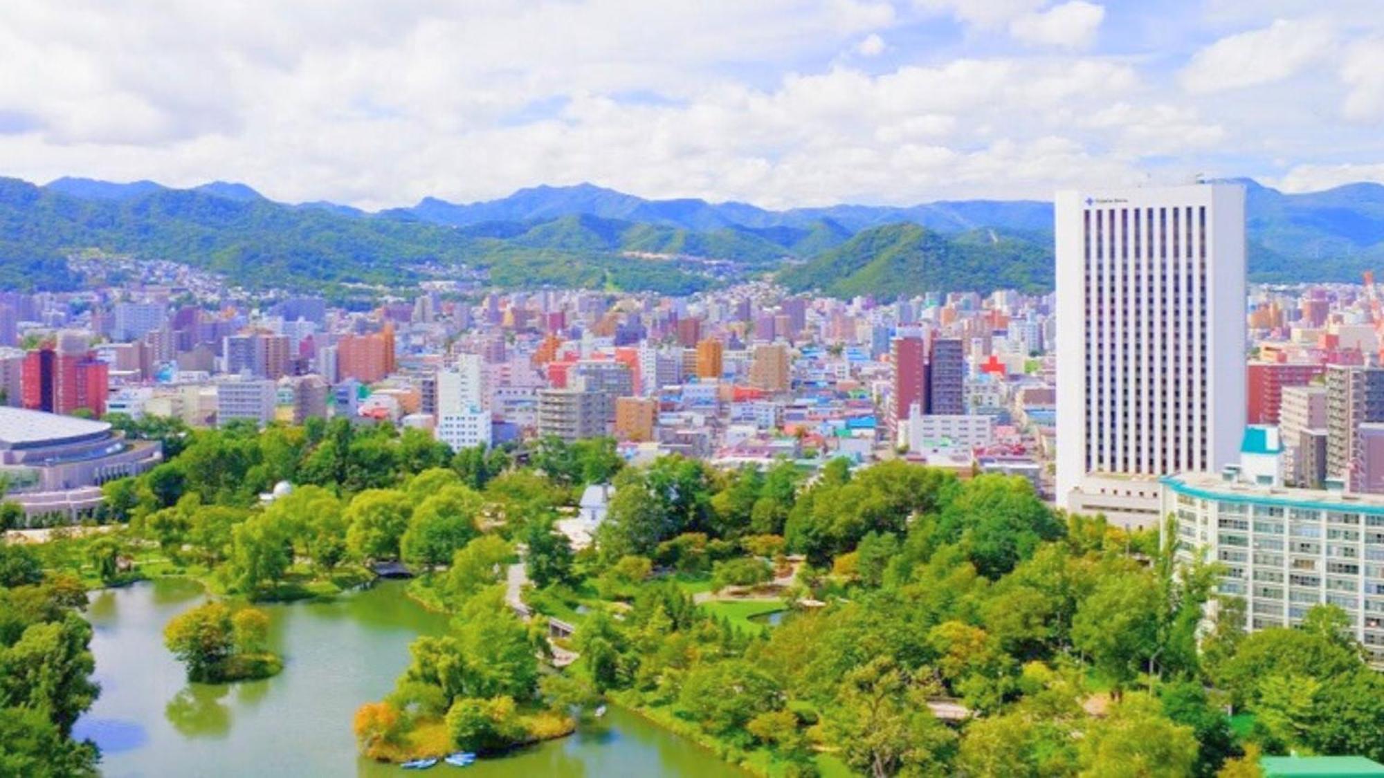 Premier Hotel Nakajima Park Sapporo Exteriör bild View of the city